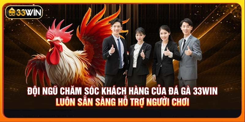 Đội ngũ chăm sóc khách hàng của Đá gà 33WIN luôn sẵn sàng hỗ trợ người chơi
